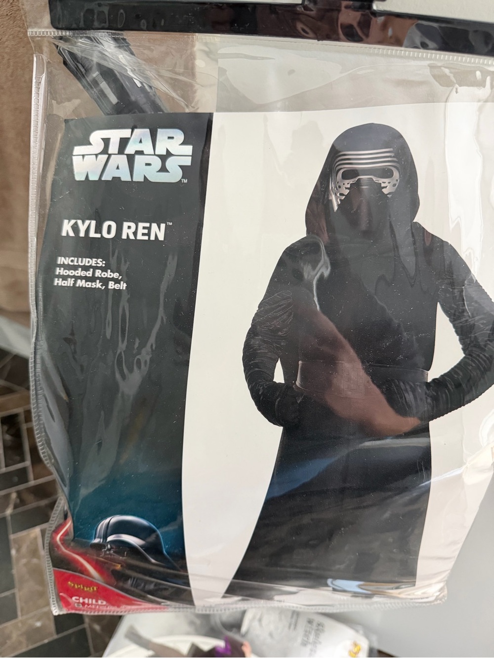 Spirit Halloween Star Wars Kylo Ren Kids Costume with light saber included